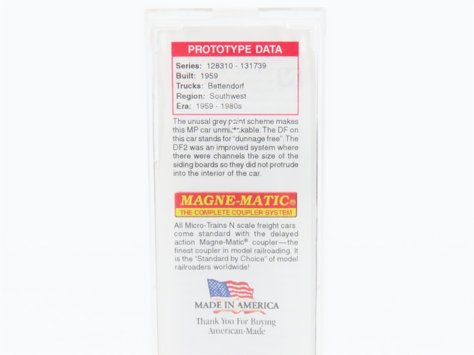 N Scale Micro-Trains MTL 07300180 MP Route of Eagles 40' Box Car #131410