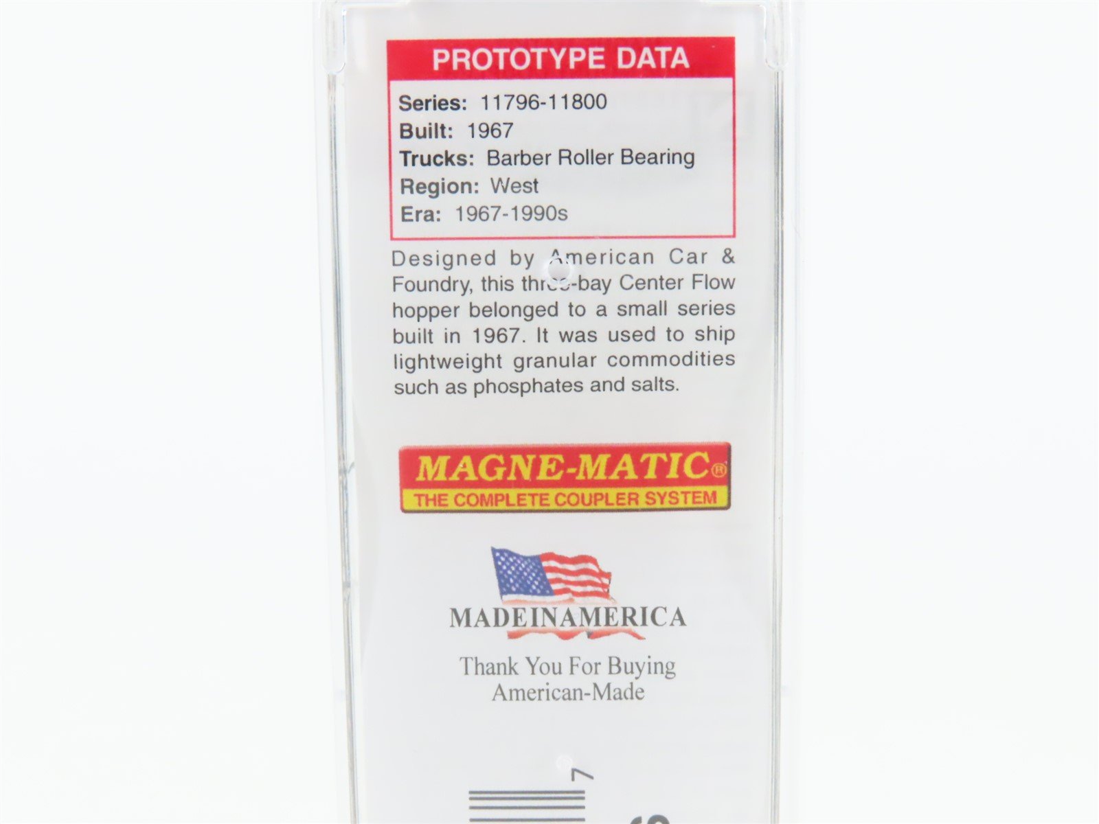 N Scale Micro-Trains MTL 09300170 WP Western Pacific 3-Bay Covered Hopper #11921