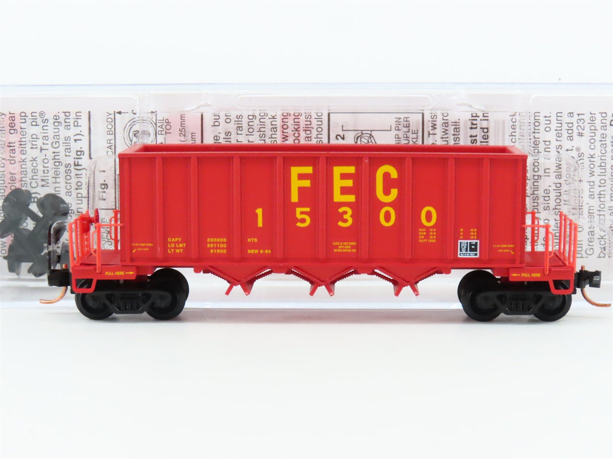 N Micro-Trains MTL 12500060 FEC Florida East Coast 3-Bay Ortner Hopper #15300