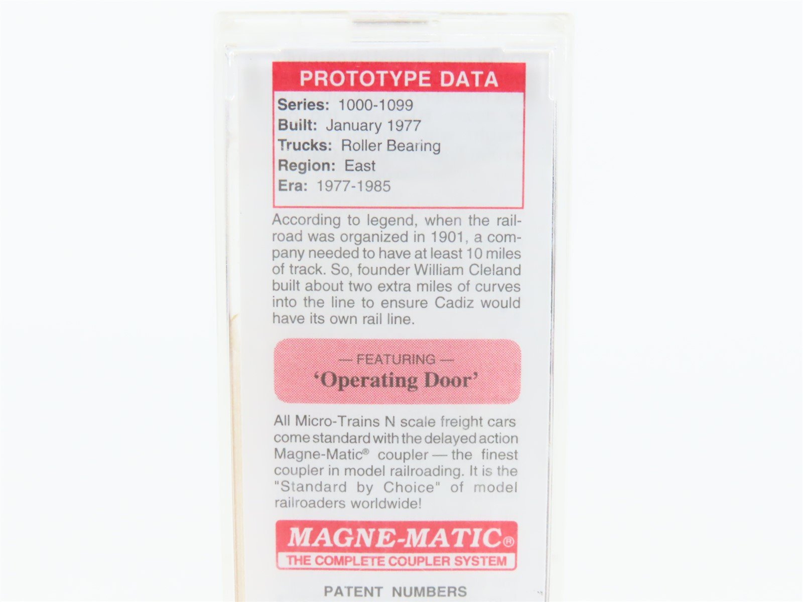 N Scale Micro-Trains MTL 02500690 CAD Cadiz Railroad 50' Box Car #1094