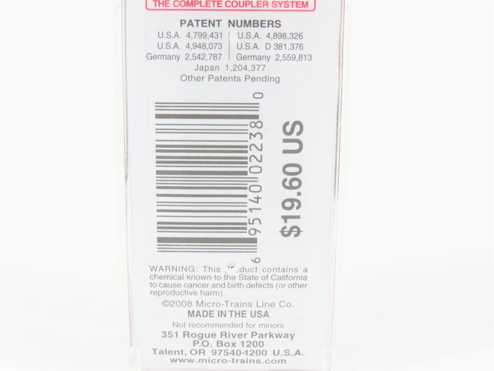 N Scale Micro-Trains MTL 08500060 CV Central Vermont 2-Bay Hopper #20018 w/load