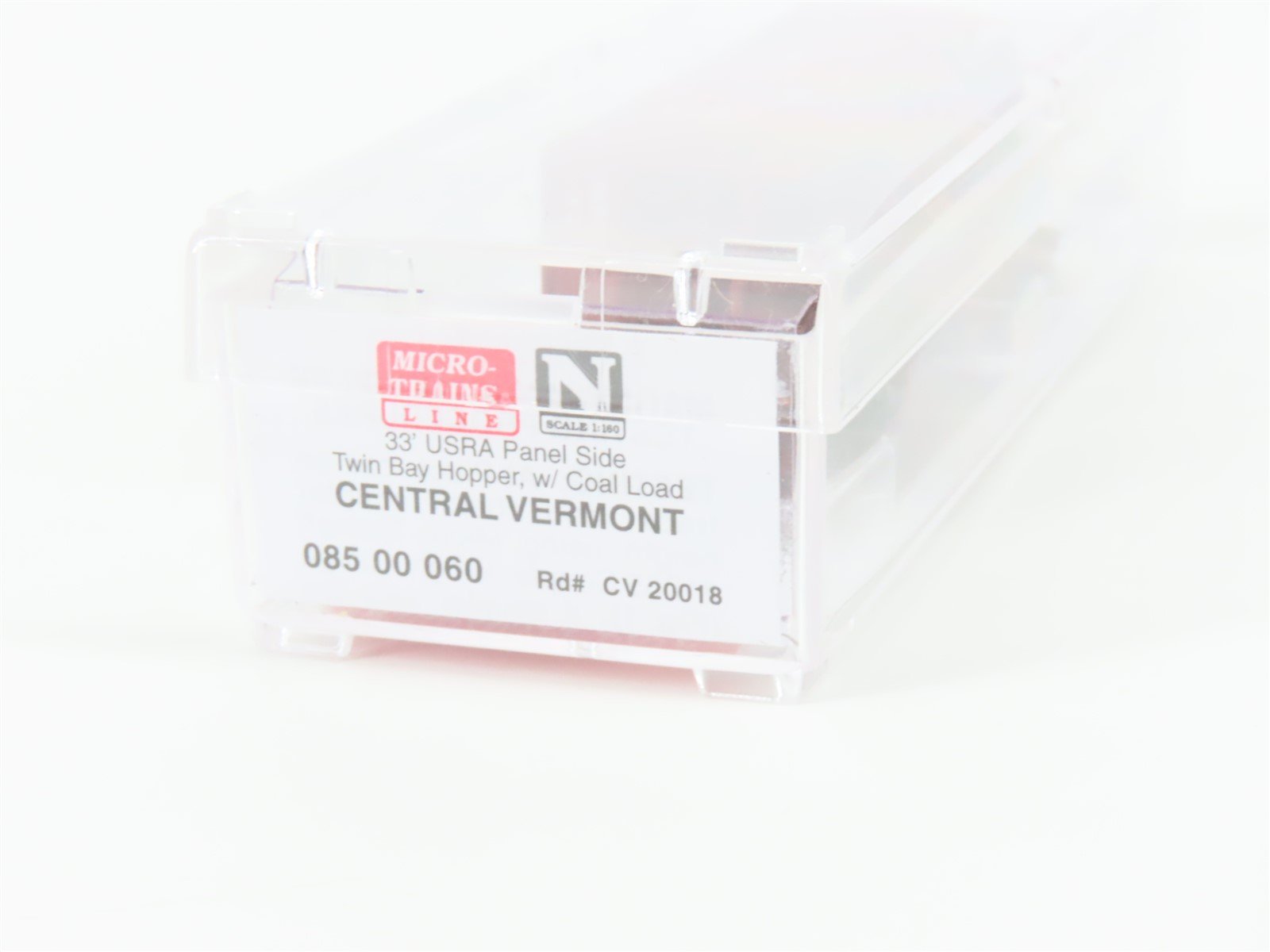 N Scale Micro-Trains MTL 08500060 CV Central Vermont 2-Bay Hopper #20018 w/load