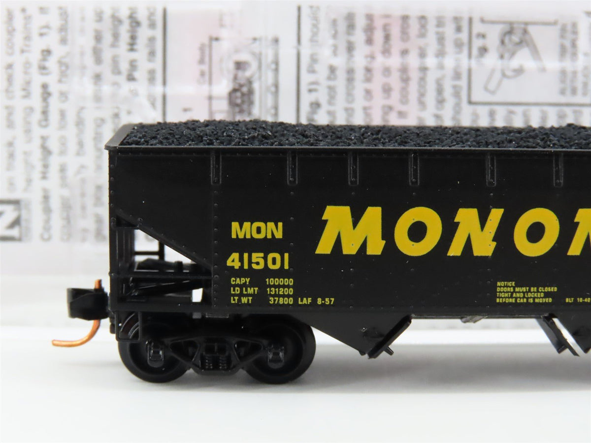 N Scale Micro-Trains MTL 05500370 MON Hoosier Line 2 Bay Hopper #41501 w/load