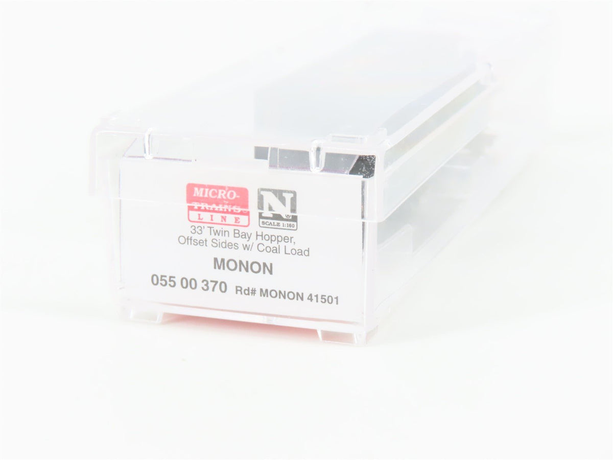 N Scale Micro-Trains MTL 05500370 MON Hoosier Line 2 Bay Hopper #41501 w/load