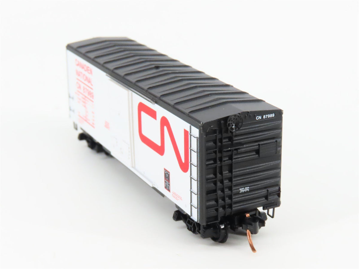 N Scale Micro-Trains MTL 07300250 CN Transparent 40&quot; Box Car #87989 W/ Load