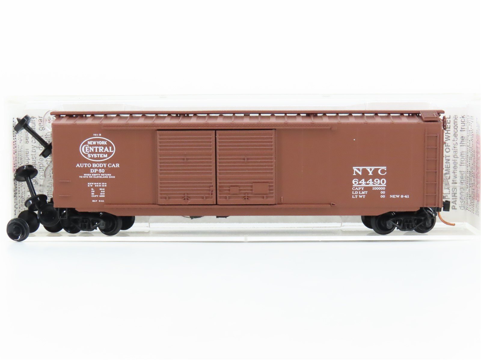 N Scale Micro-Trains MTL 34150 NYC New York Central 50' Double Door Boxcar 64490