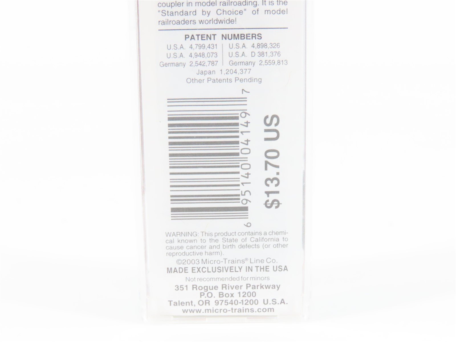 N Scale Micro-Trains MTL 34150 NYC New York Central 50' Double Door Boxcar 64490