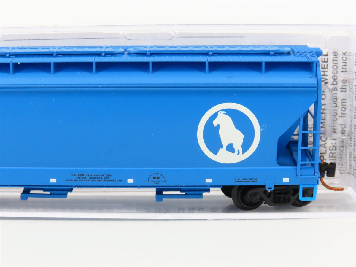 N Scale Micro-Trains MTL 09400260 GN Big Sky Blue 3-Bay Covered Hopper #170039