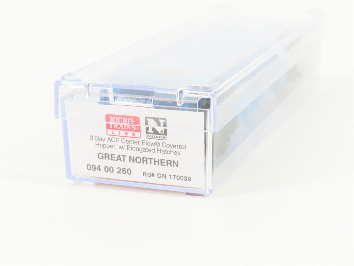N Scale Micro-Trains MTL 09400260 GN Big Sky Blue 3-Bay Covered Hopper #170039