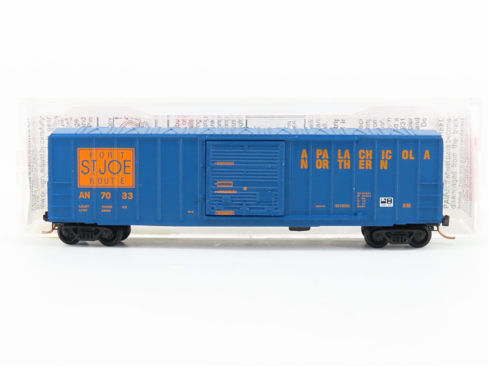 N Scale Micro-Trains MTL 25600 AN Port St. Joe Route 50' Rib Side Box Car #7033