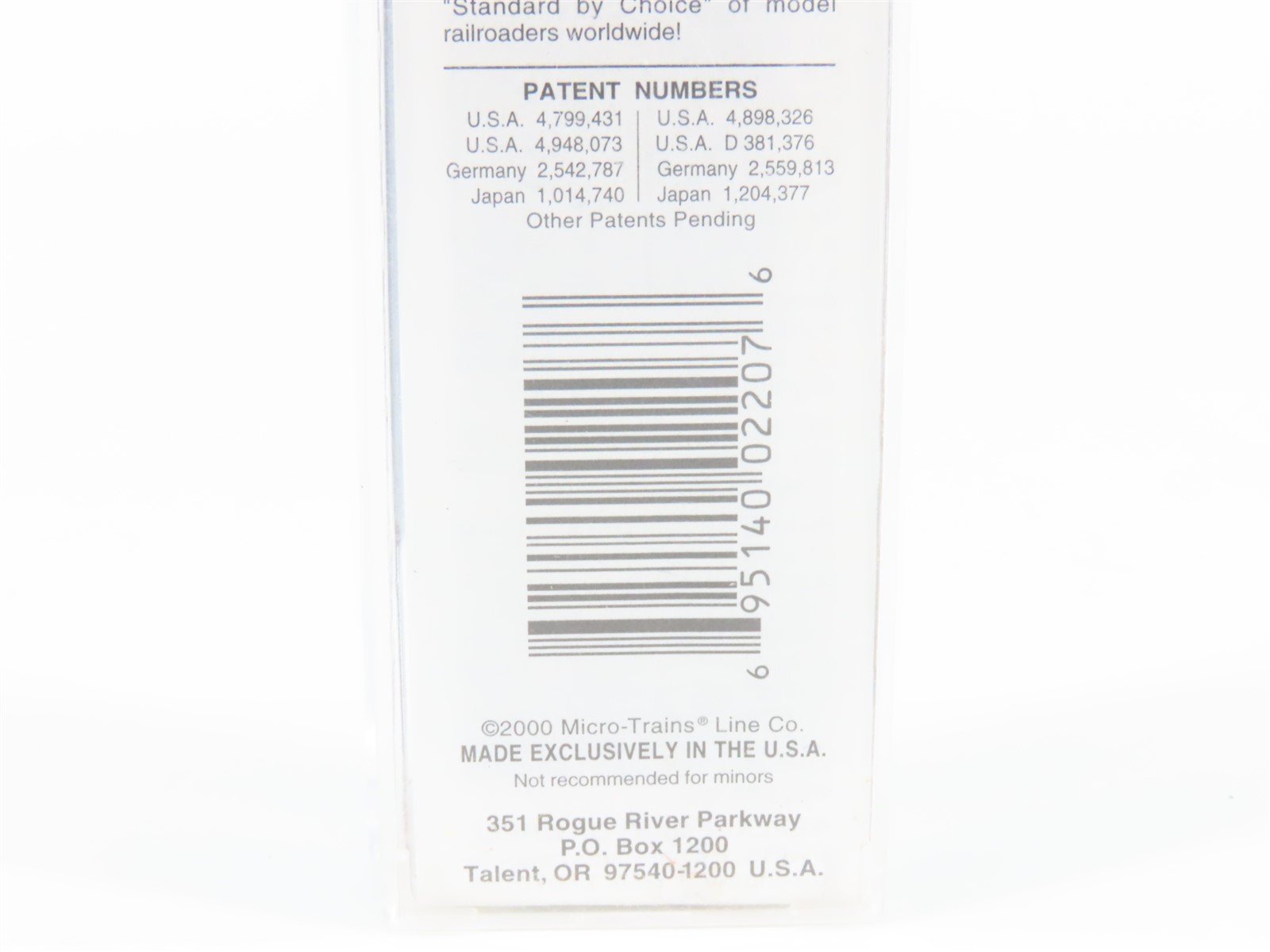 N Scale Micro-Trains MTL 25600 AN Port St. Joe Route 50' Rib Side Box Car #7033