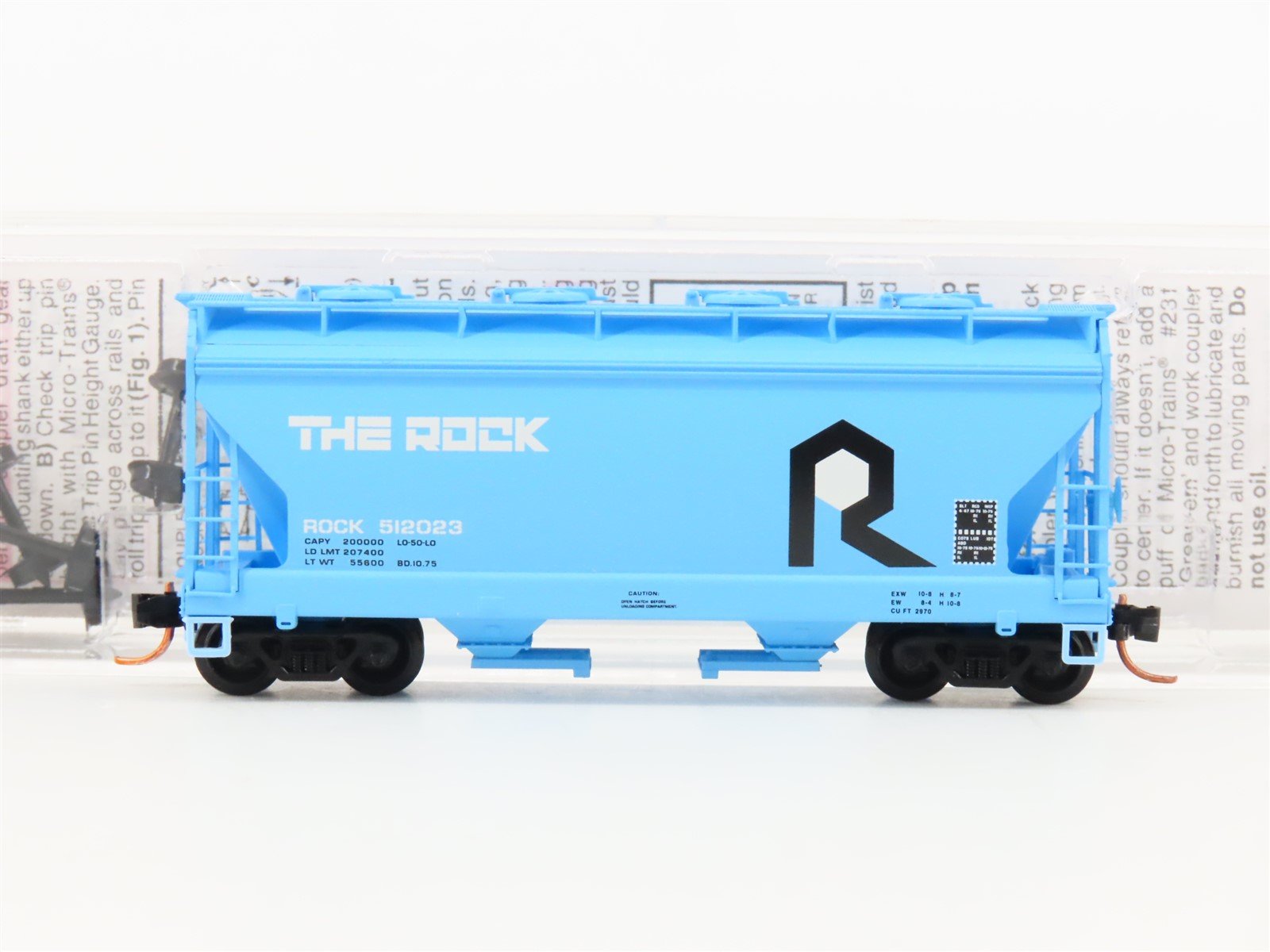 N Scale Micro-Trains MTL 09200200 Rock Island ACF 2 Bay Covered Hopper #512023