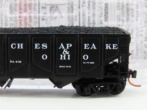 N Scale Micro-Trains MTL 08500040 C&O 33' USRA 2 Bay Hopper #63353 w/load