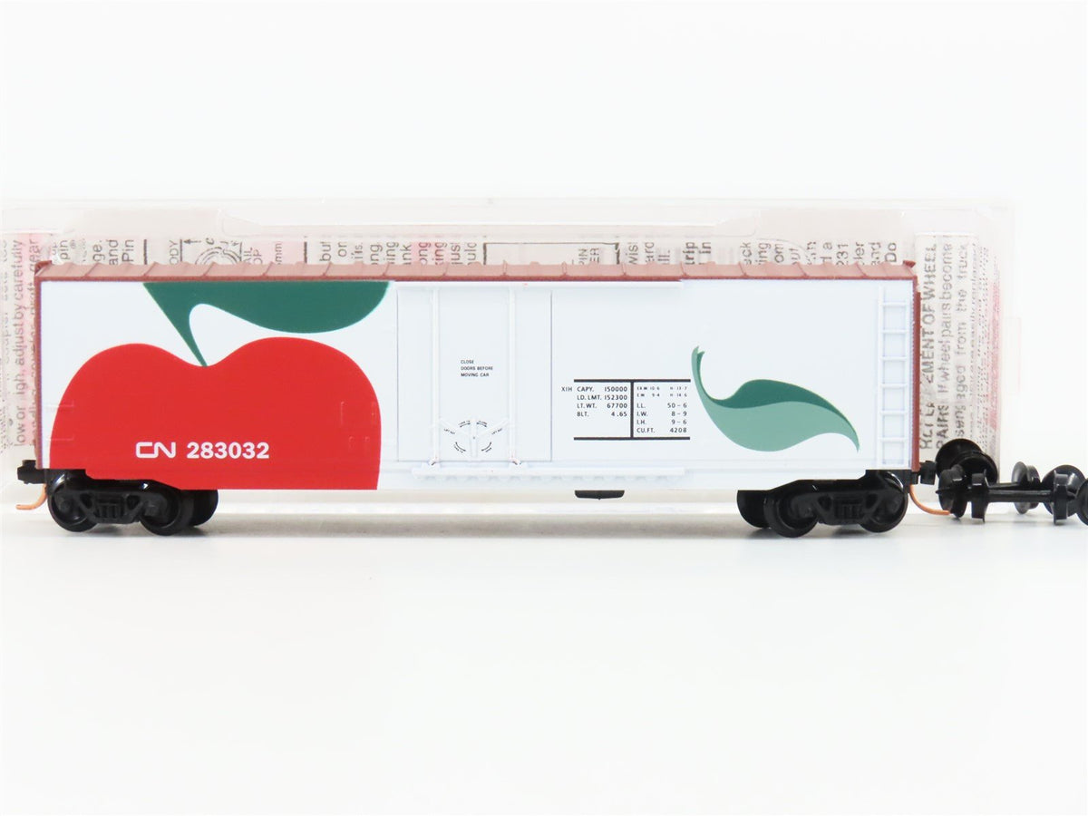 N Scale Micro-Trains MTL 38340 CN Canadian National &quot;Apple&quot; 50&#39; Box Car #18019