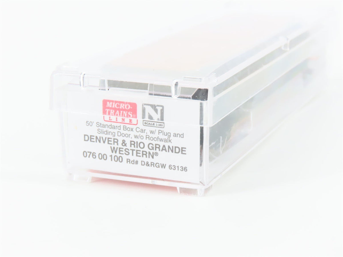 N Scale Micro-Trains MTL 07600100 D&amp;RGW Rio Grande 50&#39; Box Car 63136