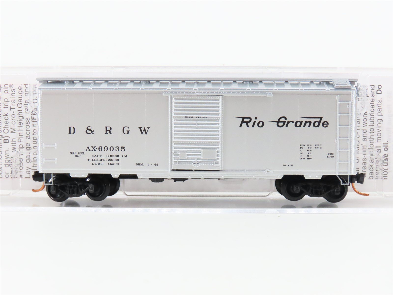 N Scale Micro-Trains MTL 02000776 D&RGW Rio Grande 40' Box Car AX69035