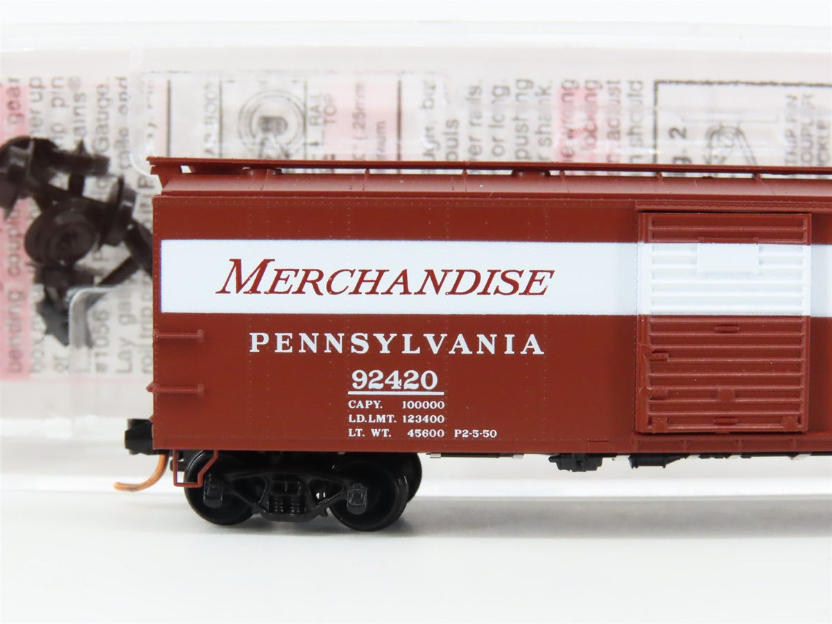 N Micro-Trains MTL 12000720 PRR Pennsylvania Merchandise 40&#39; Steel Box Car 92420