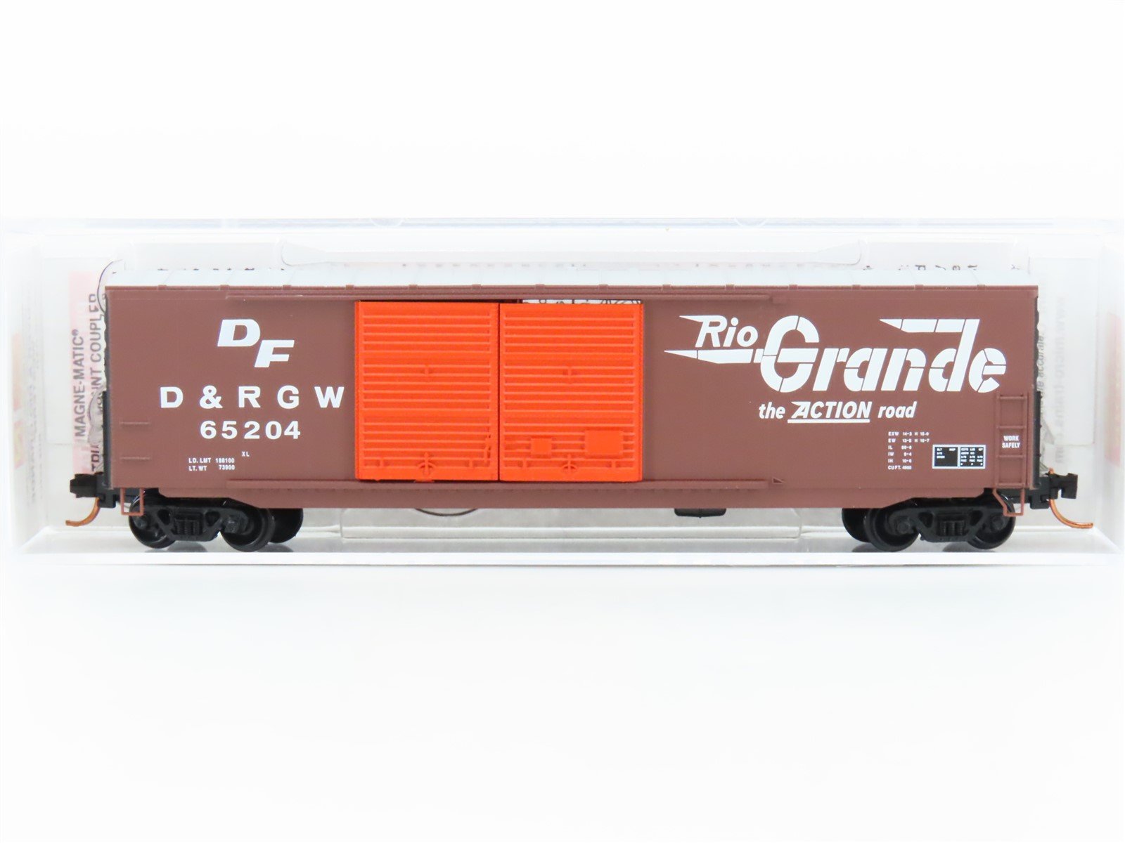 N Scale Micro-Trains MTL 18200010 D&RGW Rio Grande 50' Box Car #65204