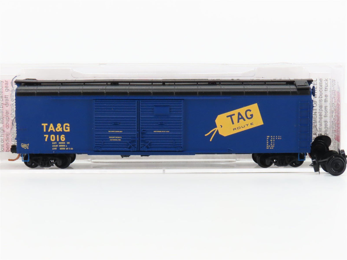 N Scale Micro-Trains MTL 07900060 TA&amp;G Tag Route 50&#39; Wagon Top Box Car #7016