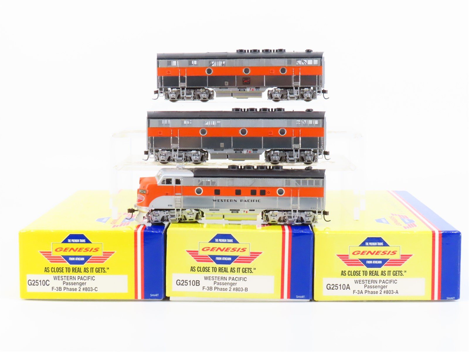 HO Scale Athearn Genesis G2510 WP Western Pacific F3 A/B/B Diesel Set w/ DCC