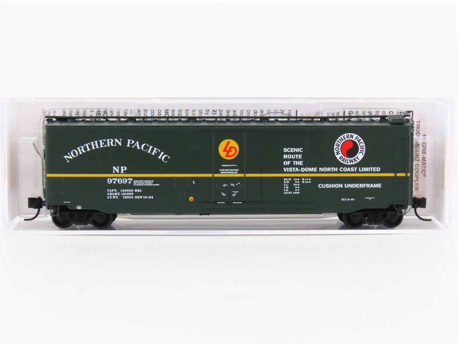 N Scale Micro-Trains MTL 03200201 NP Vista Dome N Coast 50' Box Car #97697