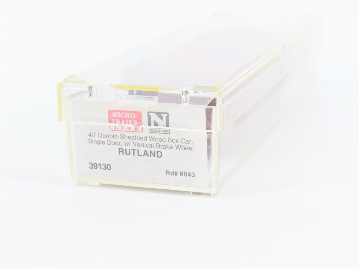 N Scale Micro-Trains MTL 39130 RUT Route Of The Whippet 40&#39; Wood Box Car # 6043