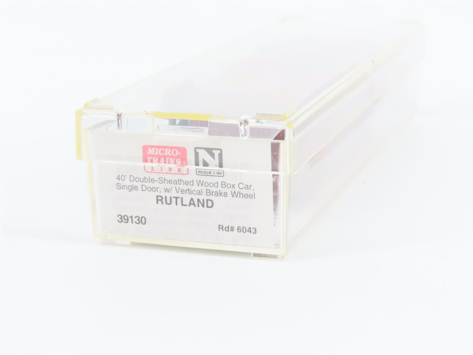 N Scale Micro-Trains MTL 39130 RUT Route Of The Whippet 40' Wood Box Car # 6043