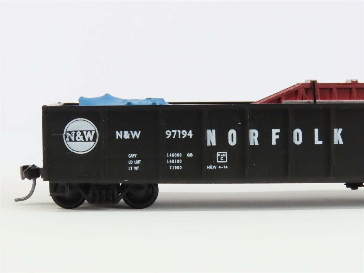 HO Roundhouse 1693 NW Norfolk &amp; Western 50&#39; Gondola #97194 w/ Pro Custom Load