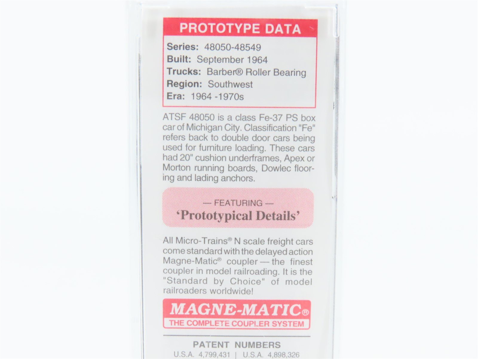 N Scale Micro-Trains MTL 03600070 ATSF Santa Fe 50' Box Car 48050