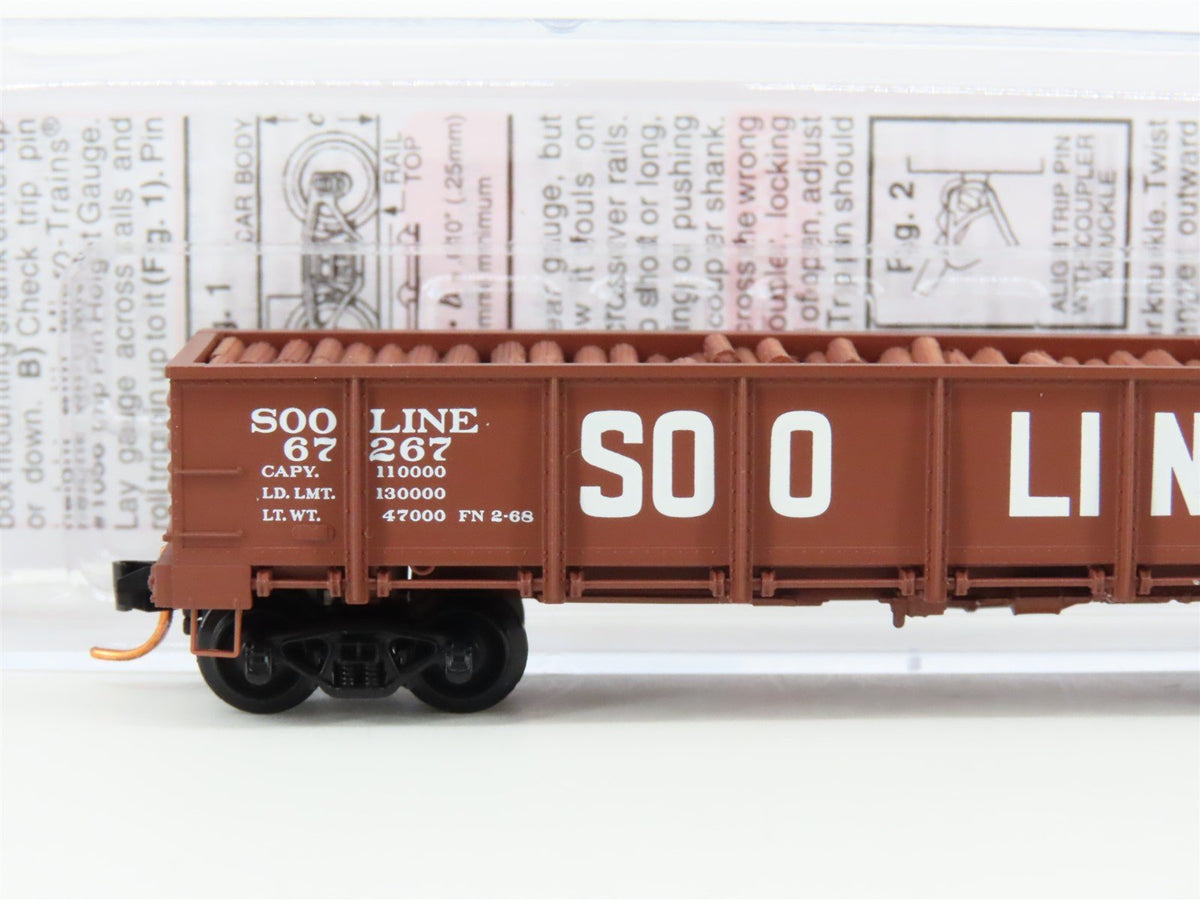 N Scale Micro-Trains MTL 08300020 SOO Line 40&#39; Drop Bottom Gondola 67267 w/load