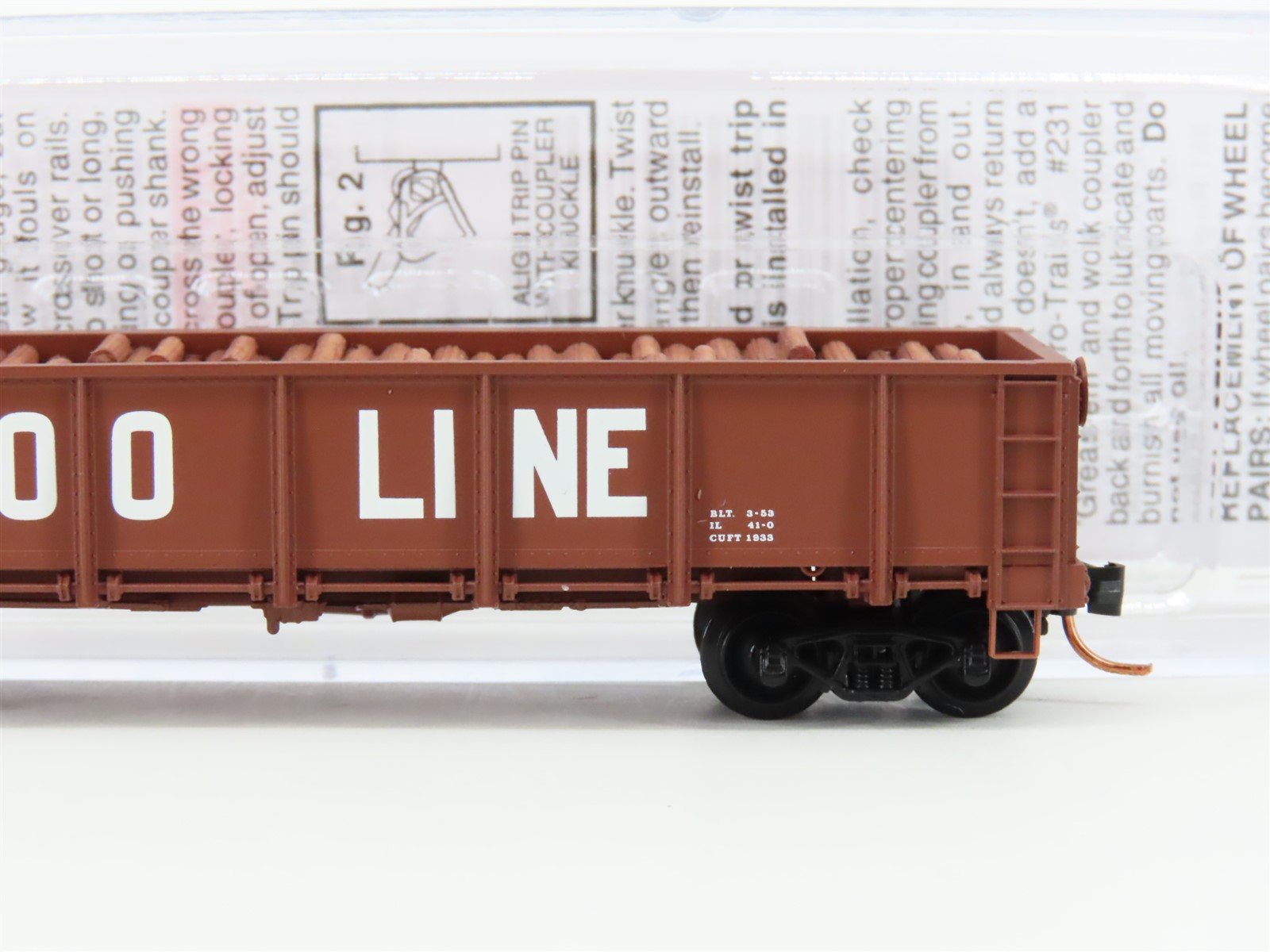 N Scale Micro-Trains MTL 08300020 SOO Line 40' Drop Bottom Gondola 67267 w/load