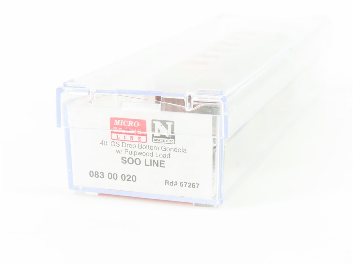 N Scale Micro-Trains MTL 08300020 SOO Line 40&#39; Drop Bottom Gondola 67267 w/load