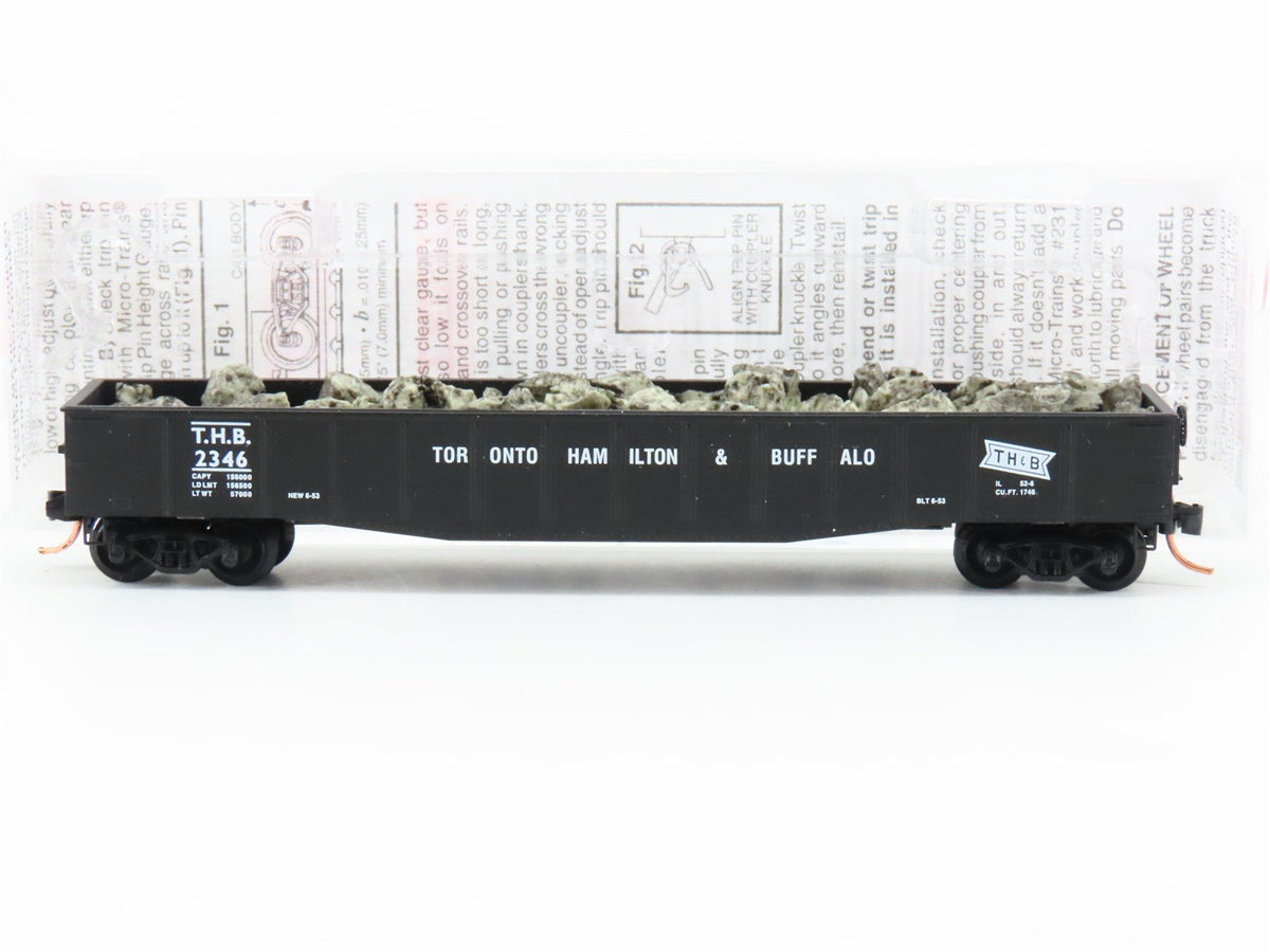 N Scale Micro-Trains MTL 105100 TH&amp;B 50&#39; Steel Side Gondola 2346 w/load