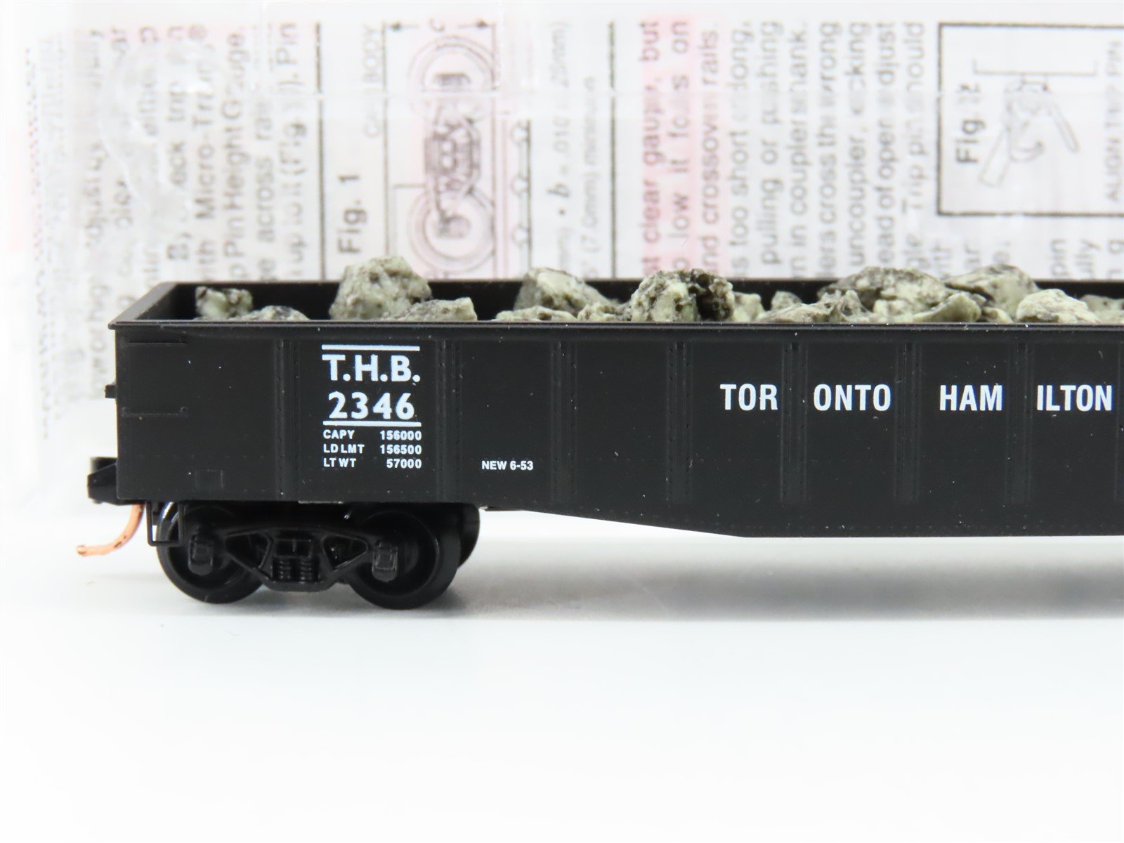 N Scale Micro-Trains MTL 105100 TH&B 50' Steel Side Gondola 2346 w/load