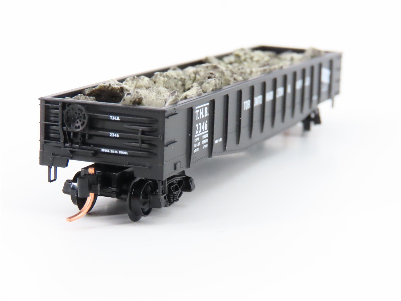 N Scale Micro-Trains MTL 105100 TH&B 50' Steel Side Gondola 2346 w/load