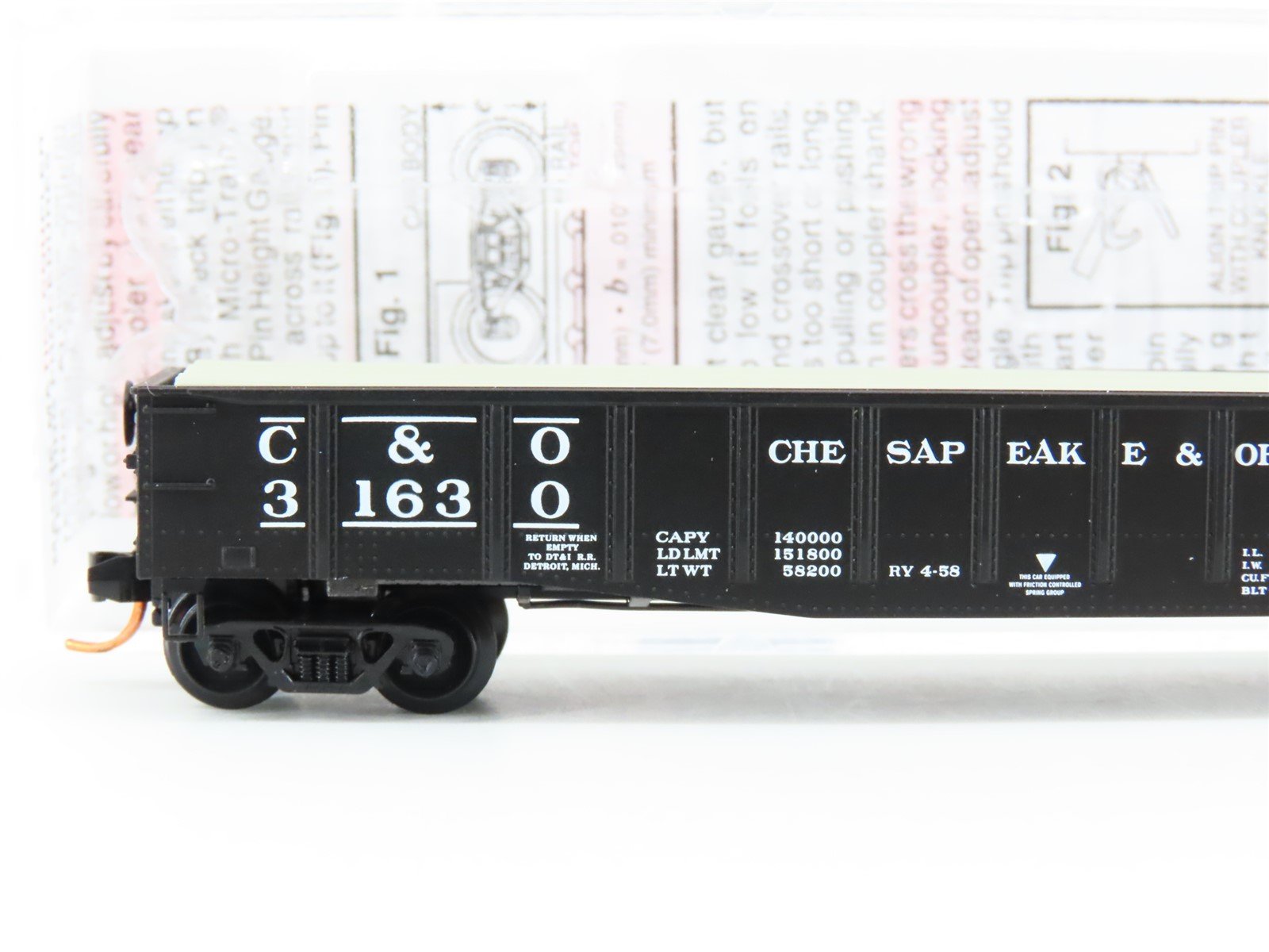 N Micro-Trains MTL 10500160 C&O Chesapeake & Ohio 50' Gondola #31630 w/load