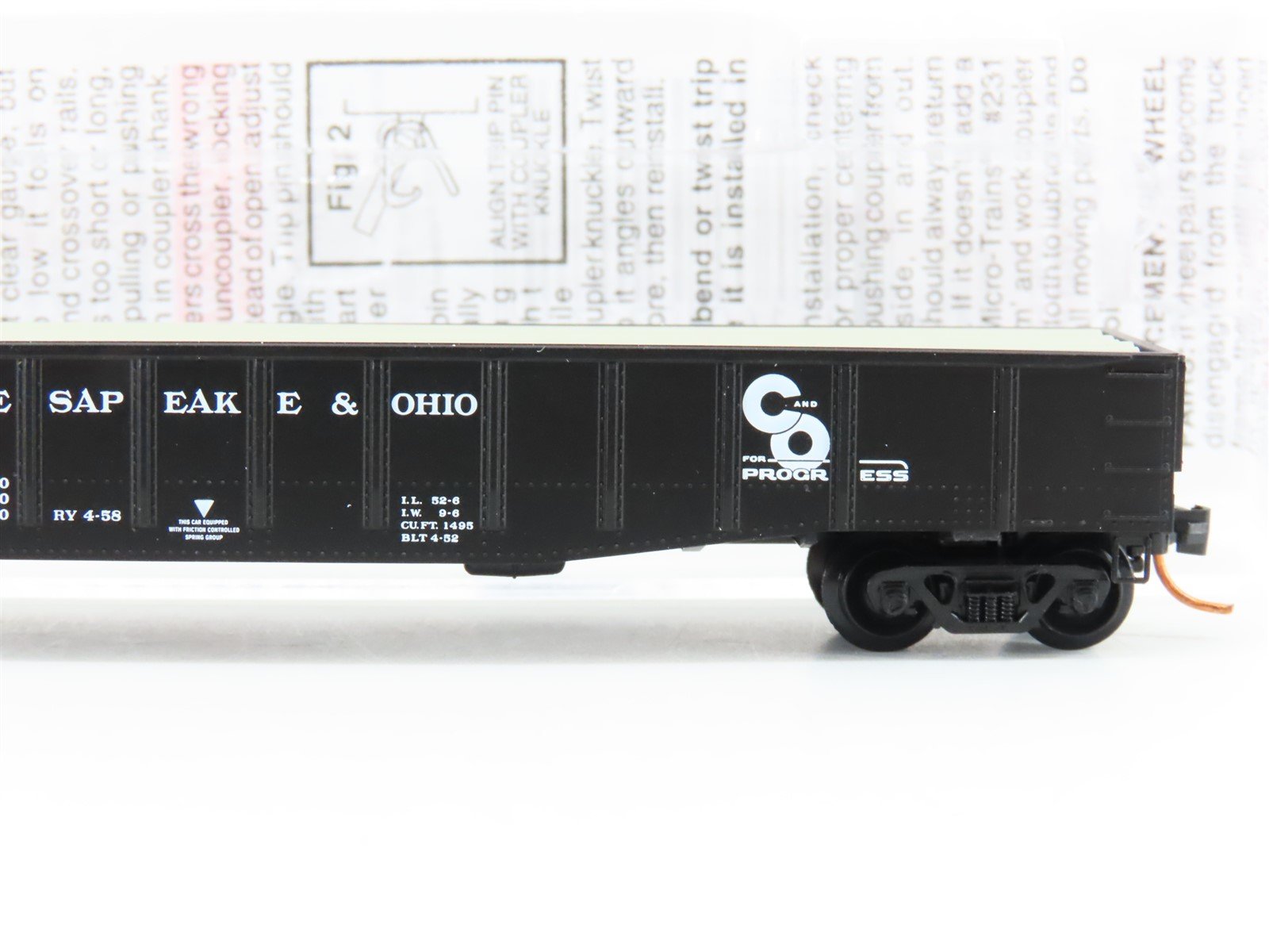 N Micro-Trains MTL 10500160 C&O Chesapeake & Ohio 50' Gondola #31630 w/load