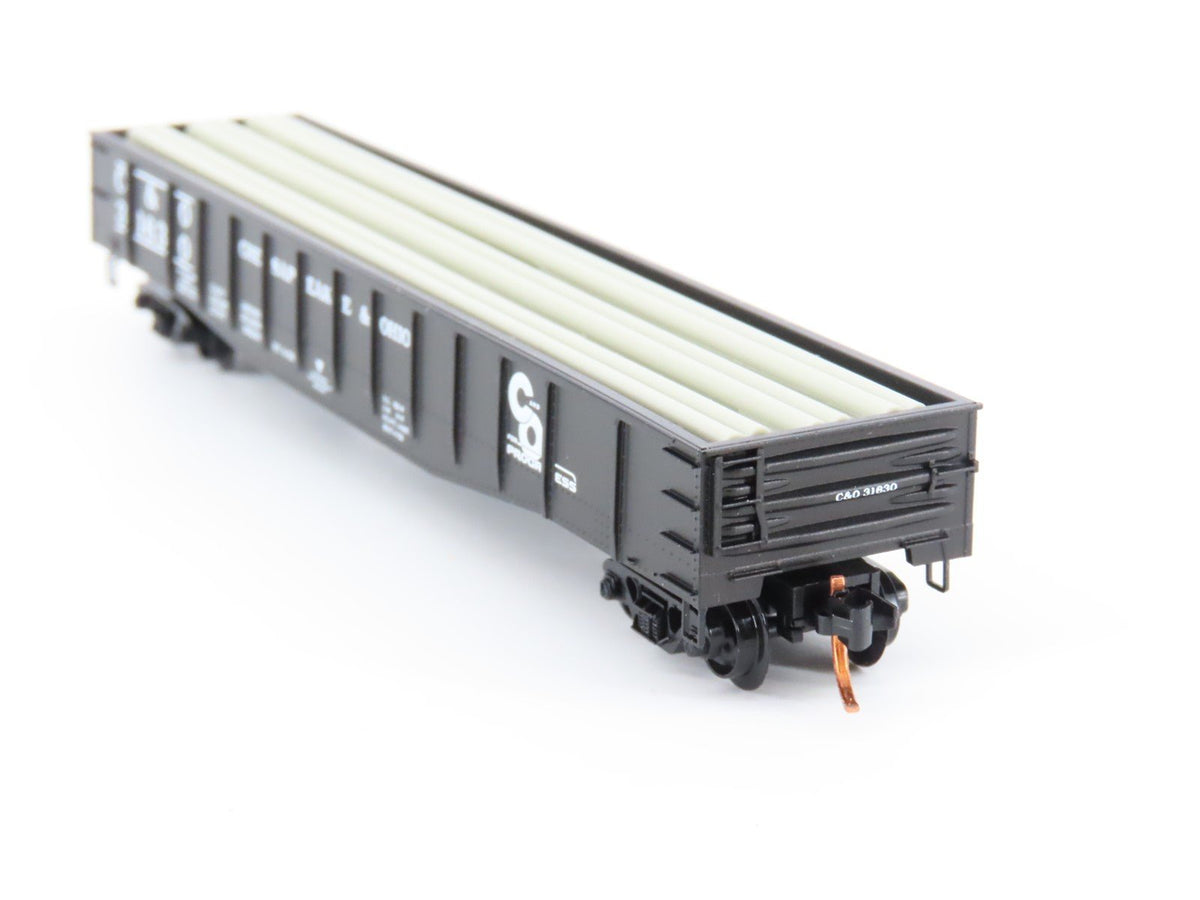 N Micro-Trains MTL 10500160 C&amp;O Chesapeake &amp; Ohio 50&#39; Gondola #31630 w/load