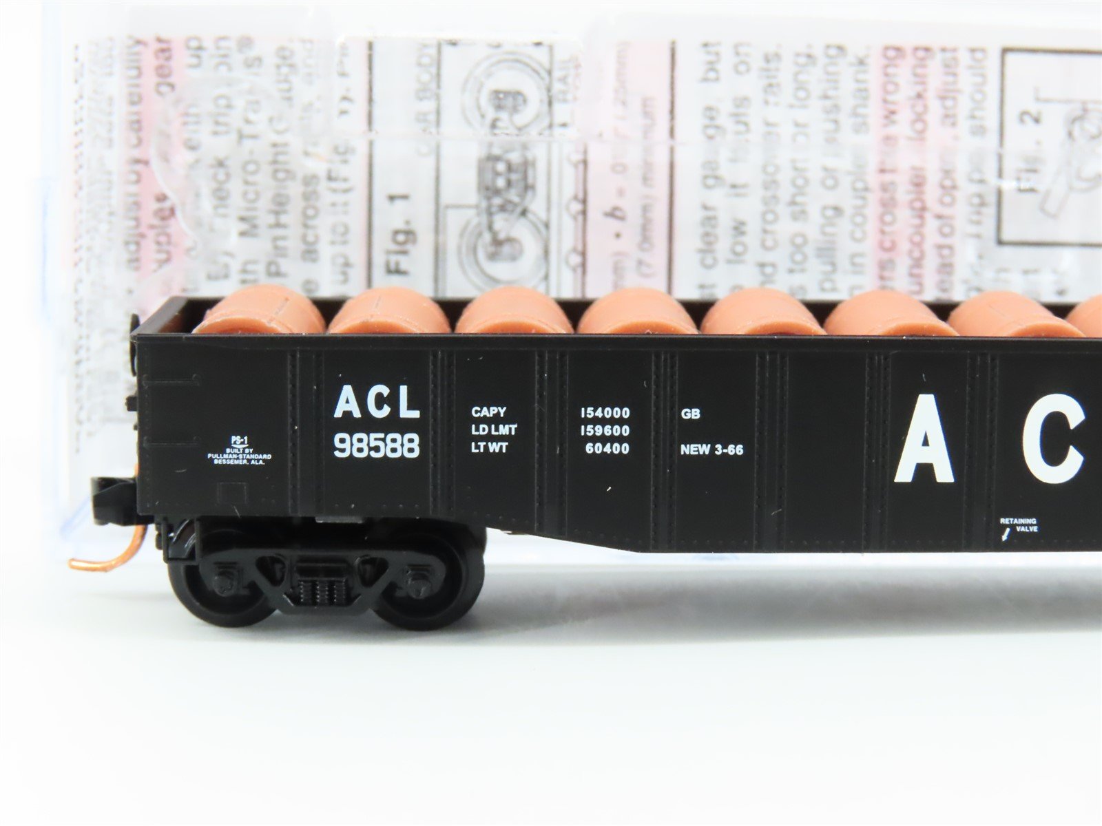 N Micro-Trains MTL 10500560 ACL Atlantic Coast Line 50' Gondola #98588 w/load