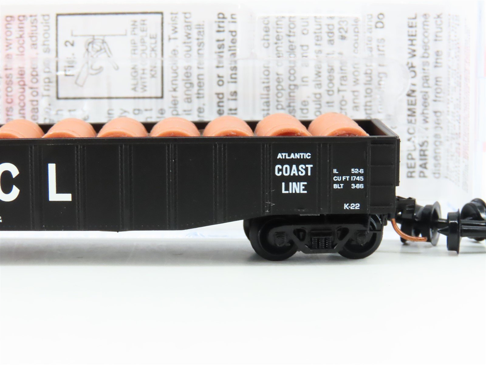 N Micro-Trains MTL 10500560 ACL Atlantic Coast Line 50' Gondola #98588 w/load