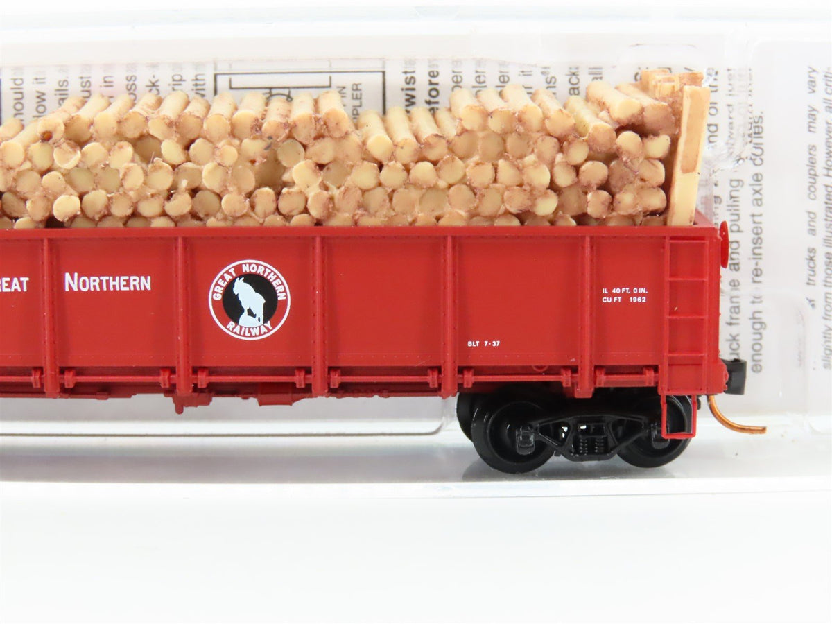 N Scale Micro-Trains MTL 08300051 GN Great Northern 40&#39; Gondola #75556 w/load