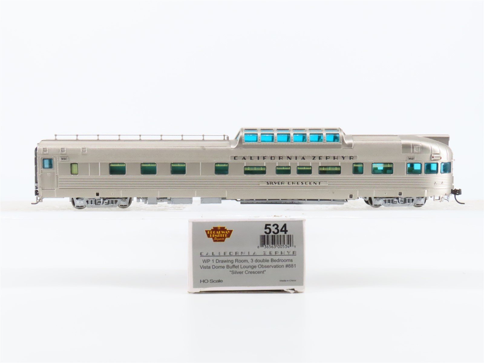 HO Scale Broadway Limited BLI 534 WP California Zephyr Observation Passenger