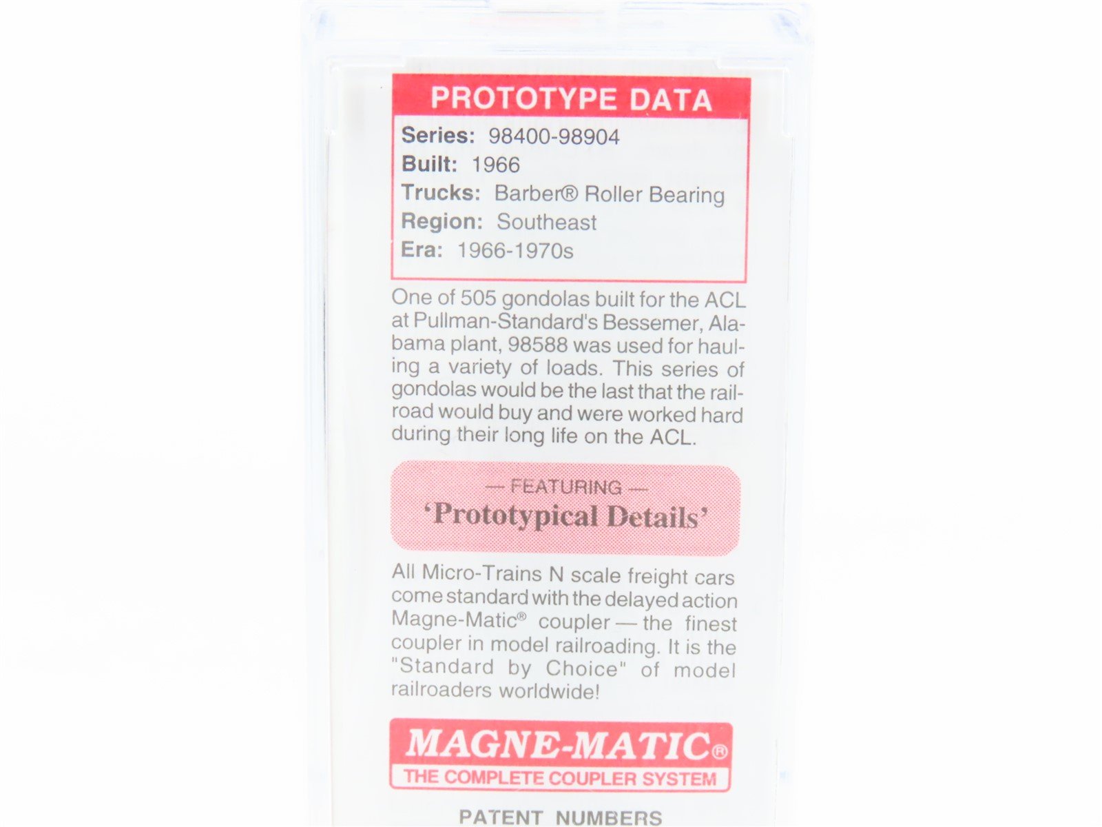 N Scale Micro-Trains MTL 10500560 ACL Atlantic Coast Line Gondola #98588 w/load