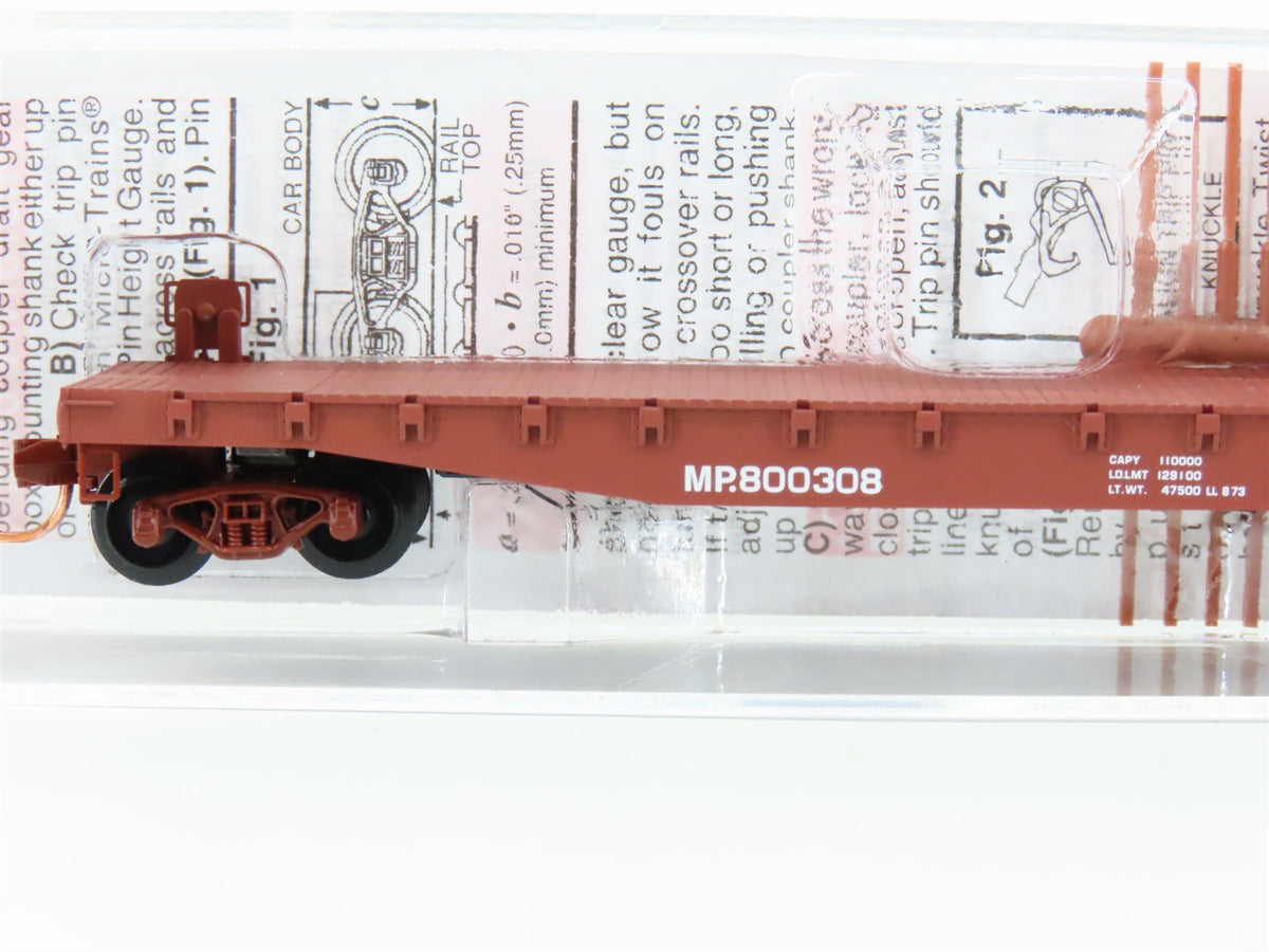 N Scale Micro-Trains MTL 04500340 MP Missouri Pacific 50&#39; Flat Car #800308