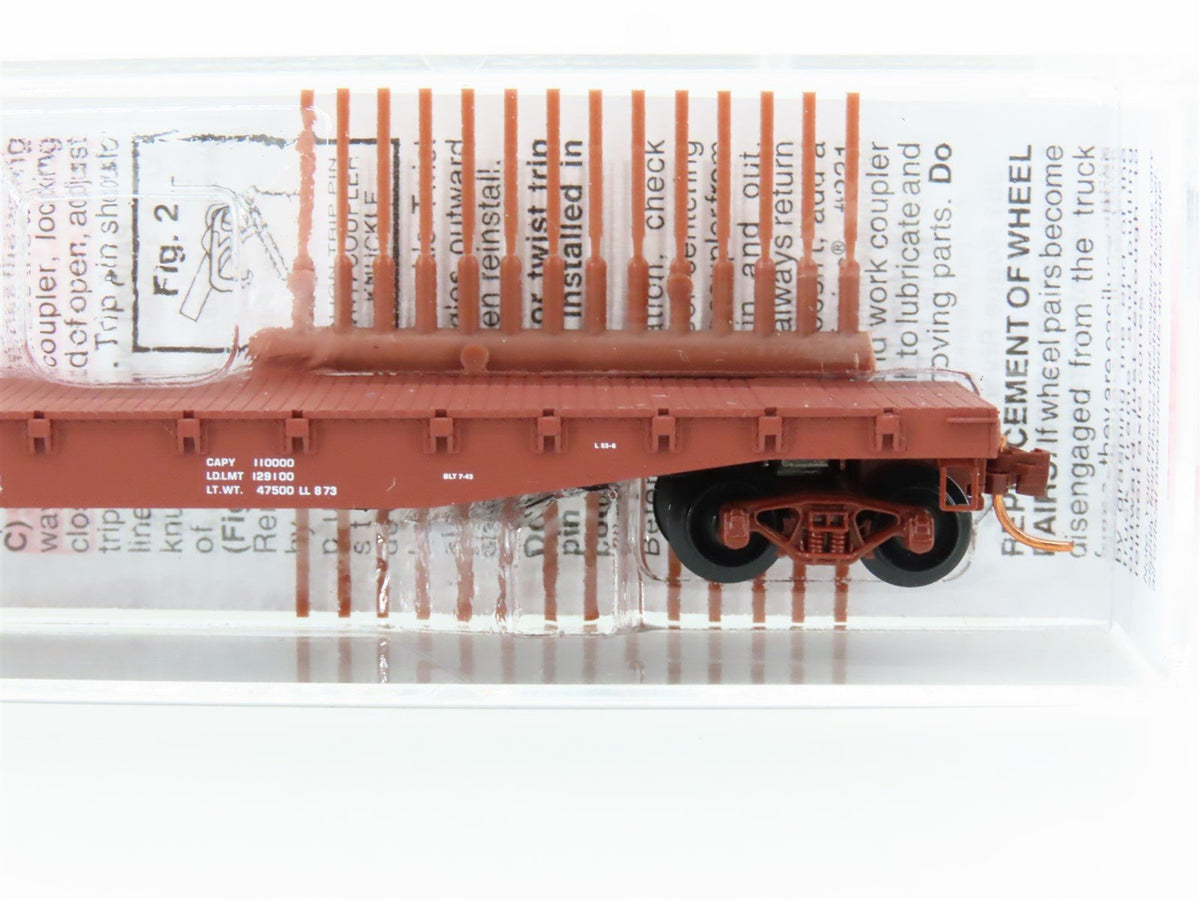 N Scale Micro-Trains MTL 04500340 MP Missouri Pacific 50&#39; Flat Car #800308