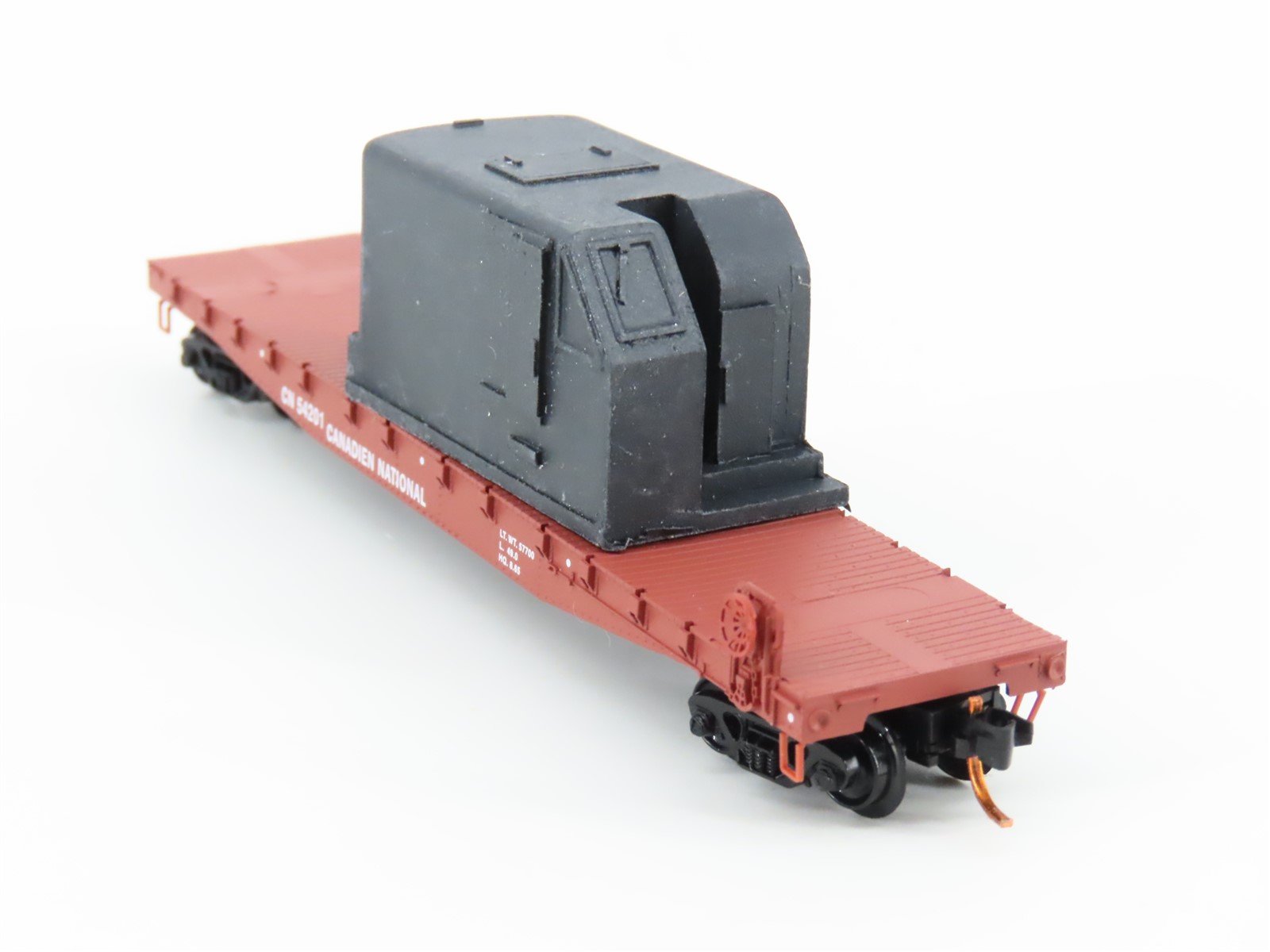 N Micro-Trains MTL 04500320 CN Canadian National 50' Flat Car #54201 w/load