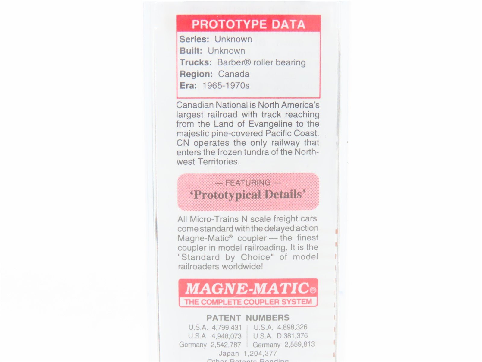 N Micro-Trains MTL 04500320 CN Canadian National 50' Flat Car #54201 w/load