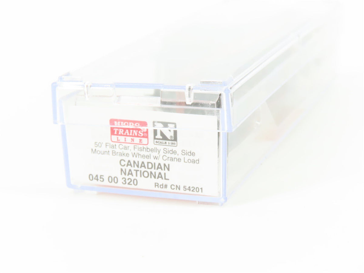 N Micro-Trains MTL 04500320 CN Canadian National 50&#39; Flat Car #54201 w/load
