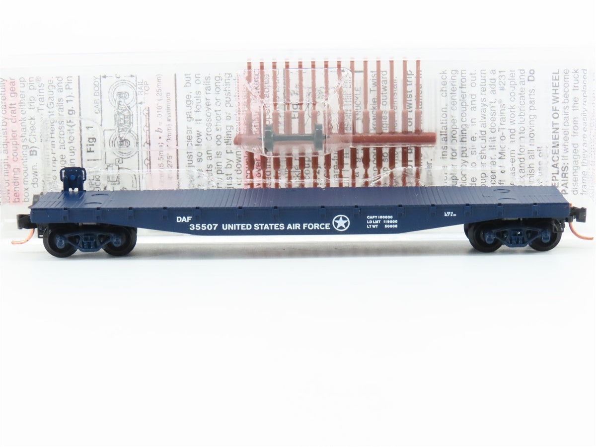 N Scale Micro-Trains MTL 45190 USAF United States Air Force 50&#39; Flat Car #35507