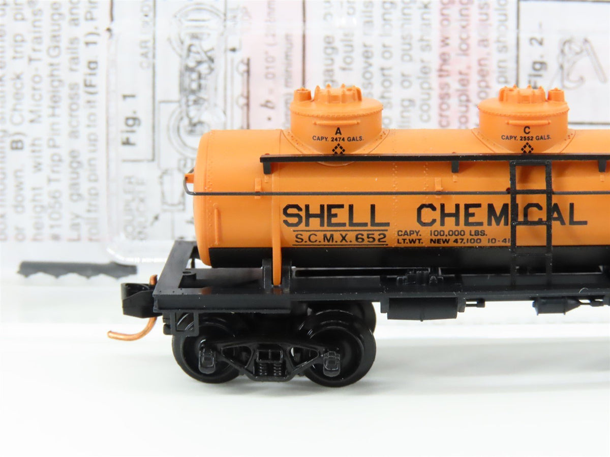 N Scale Micro-Trains MTL 06600012 SCMX Shell Chemical ACF 3 Dome Tank Car #652